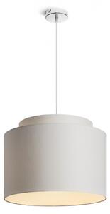 DOUBLE 40/30 lámpabúra Chintz világosszürke/fehér PVC max. 23W