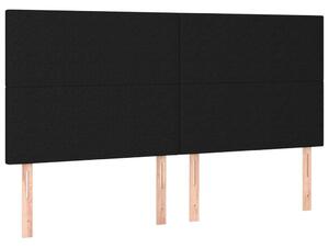 4 db Fekete Szövet Fejtámla - 90x5x78/88 cm