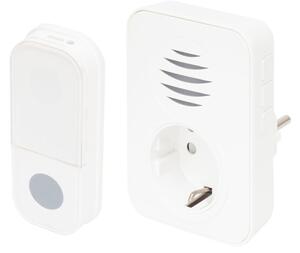 HOME DBA1101AC vezeték nélküli csengő, elemes nyomógomb, max 110m hatótáv, 38 dallam, IP44 nyomógomb