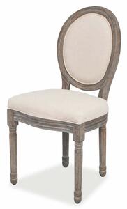 Elegáns Krémszínű Szövet Étkezőszék - 6 db