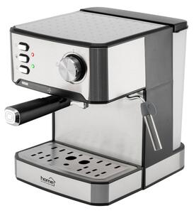 HOME HGPR15 presszókávé főző, 15bar, inox, tejhabosítás, elektronikus vezérlés, automatikus kikapcsolás