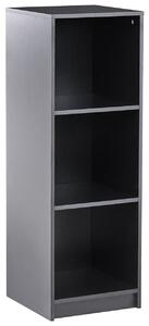 Háromszintes könyvespolc ZEHNA 117 cm Fekete