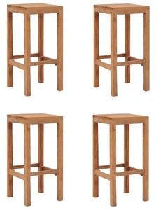VidaXL Tíkfából Készült Bárszékek - 4 db - 75cm