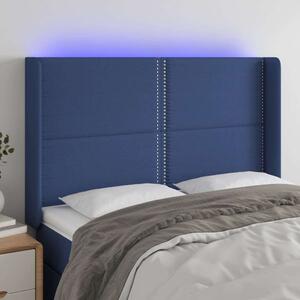 VidaXL Kék Szövet Ágyfejtámla LED-es - 147x16x118/128cm