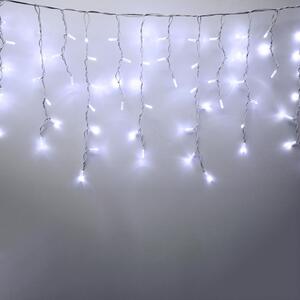 HOME KSFW200WH sorolható fényfüggöny, 4 méter, 200db hidegfehér LED, fehér vezeték, kül- és beltéri kivitel
