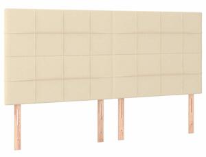 VidaXL Fejtámla - Szövet - Krémszínű - 4 db - 90x5x78/88cm