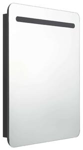 VidaXL fekete LED-es tükrös fürdőszobaszekrény 60 x 11 x 80 cm