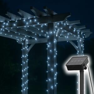 HOME SLC100WH napelemes fényfüzér, 100db hidegfehér LED, 7m hosszúság, zöld vezeték, kültéri kivitel
