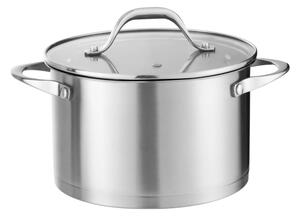 Zilan ZLN1368 rozsdamentes acél lábas fedővel, 24 cm, 5,5 literes, szegecselt fogantyúkkal