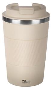 Zilan ZLN9877 pohár termosz, 380 ml űrtartalom, rozsdamentes acél belső, dupla falú, krémszínű