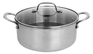Zilan ZLN9648 Hexachef lábas fedővel, 24 cm, 4,3 liter, 3 rétegű, hatszögletű hibrid tapadásmentes belső