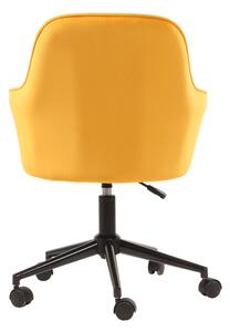 Irodai szék, Velvet szövet sárga/fekete, SORILA
