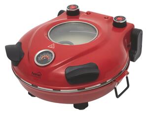 HOME HGPZ30 elektromos pizzasütő, 1200W, max. 430 °C, mechanikus hőmérő, pizzakő, duplafalú ablak, alsó/felső sütés