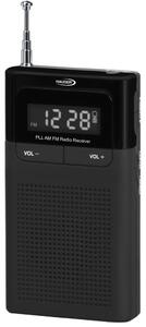 HAUSER TR-906PLL digitális zsebrádió, LED kijelző, max. 0,5 W RMS teljesítmény, óra/ébresztő, elemes tápellátás