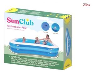 Jilong Sunclub 51258 felfújható gyerekmedence, 262 x 175 x 50 cm, 780 literes, 6 éves kortól, 2 légkamrás