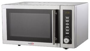 HAUSER MW-825 mikrohullámú sütő grill funkcióval, 900 W, 25 liter, digitális, 9 program, 11 fokozat, inox/szürke színű