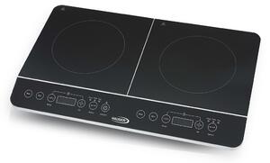 HAUSER IC-2214 indukciós főzőlap, 3500 W, 2 főzőlap, üvegkerámia, LCD kijelző, max. 240 °C, időzítő, gyerekzár, fekete színű