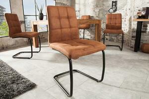 Stílusos szánkótalpas szék Moderna, világos barna - raktáron