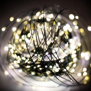 HOME ML1000WW micro LED-es fényfüzér, 50 méter, 1000db melegfehér micro LED, 8 program, távirányító, adapteres tápellátás, kül- és beltéri kivitel