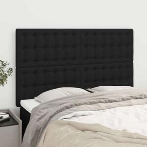 VidaXL 4 db fekete szövet fejtámla 72 x 5 x 78/88 cm