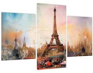 Kép - Az Eiffel-torony festménye (90x60 cm)
