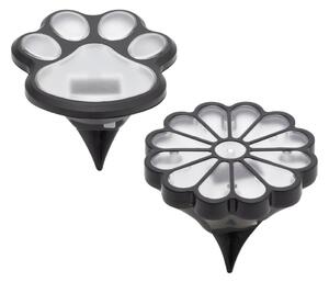 HOME MX674N napelemes kerti lámpa, tappancs, virág, 12db/display, 1db melegfehér LED, beépített akkumulátor