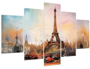 Kép - Az Eiffel-torony festménye (150x105 cm)
