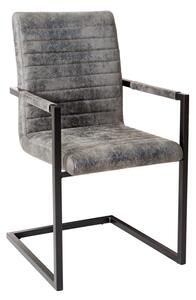 Stílusos szánkótalpas szék Imperium, vintage szürke