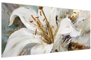 Kép - Absztrakció liliommal (120x50 cm)