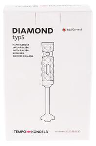 TEMPO-KONDELA DIAMOND TYP 5, botmixer, piros, műanyag/rozsdamentes acél