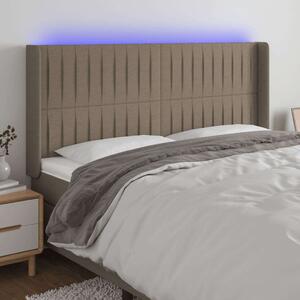 VidaXL LED-es Ágyfejtámla - Szövet - 163x16x118/128 cm