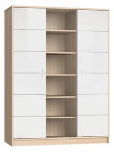 Faktum Alda Classic 3 osztású szekrény - Coimbra/magasfényű fehér