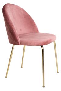 Stílusos szék Ernesto, rózsaszín / sárgaréz szín