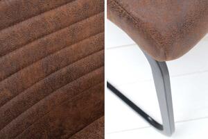 Stílusos szánkótalpas szék Douglas, antik barna