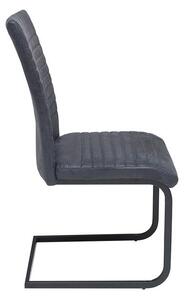 Stílusos szánkótalpas szék Douglas antik szürke