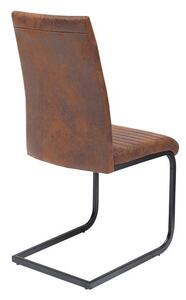 Stílusos szánkótalpas szék Douglas, antik barna