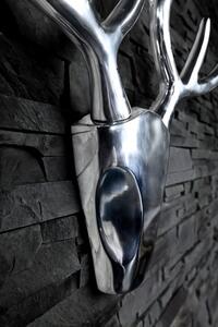 Szobor alumínium SZARVAS 90cm - ezüst