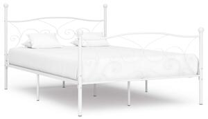 Fehér fém ágykeret lécezett ágyráccsal 120 x 200 cm