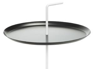 Dohányzóasztal, fém Phil Fehér/ Fekete, Ø48xM48 cm