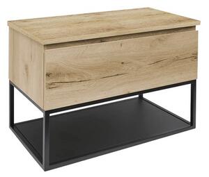 Fürdőszobaszekrény fedővel SAT B-Way tölgy matt BWAY80OAKDESK