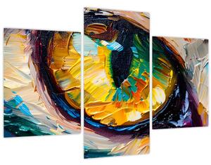 Kép - Macskaszem festmény (90x60 cm)