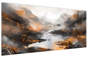 Kép - Hegyi tájak festése (120x50 cm)