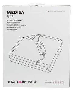 TEMPO-KONDELA MEDISA TYP 3, melegítő XL takaró, sötétpiros/fehér, 130x180 cm