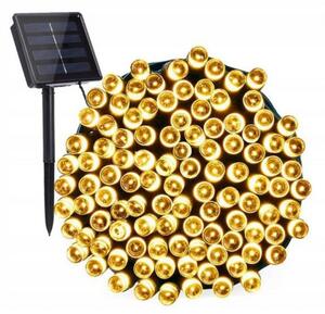 ProGarden 50 LED-es napelemes kerti fényfüzér, meleg fehér, 6,4 méter