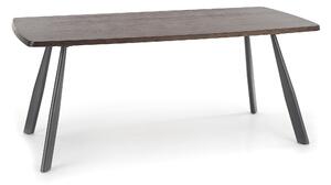 Asztal, MDF, Furnér és Fém Firmino Sötét Dió / Grafitszürke, H180xSz90xM76 cm