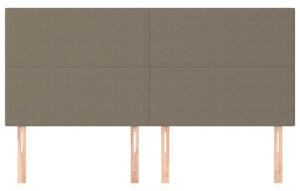 VidaXL 4 db tópszínű szövet fejtámla 90x5x78/88 cm