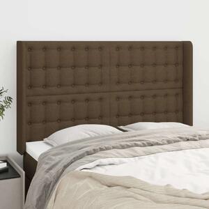 VidaXL Fejtámla - Szárnyas - Sötétbarna - 147x118/128cm