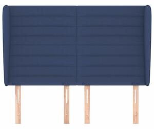 VidaXL Kék Szövet Fejtámla Szárnyakkal - 147cm