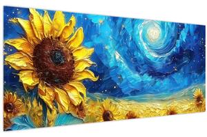 Kép - Festés napraforgó (120x50 cm)