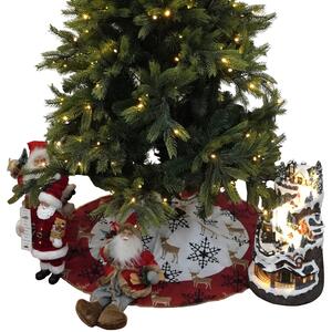 TEMPO-KONDELA FILOMENA, karácsonyfa alátét, piros/fehér, 0,8 m